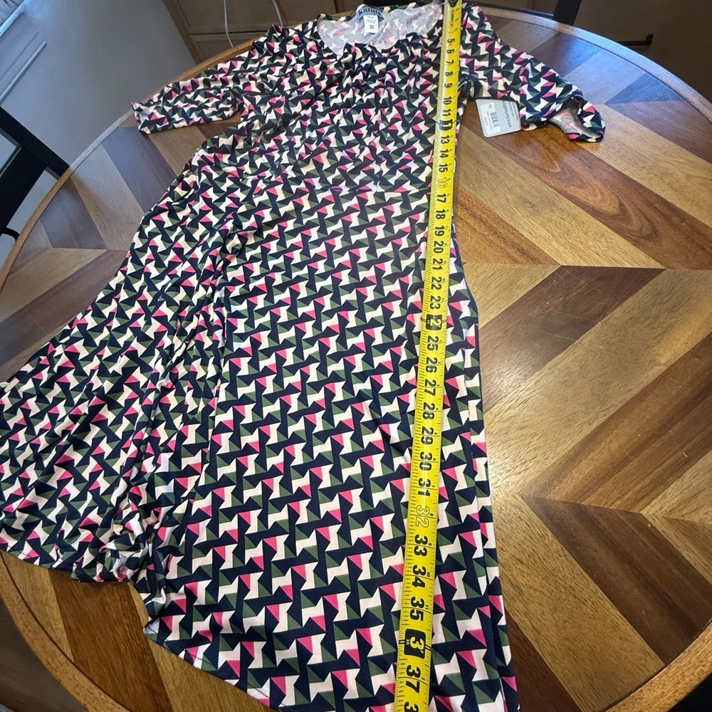 Karma Pink and Black Geometric Midi Dress new with tags - Picture 11 of 12